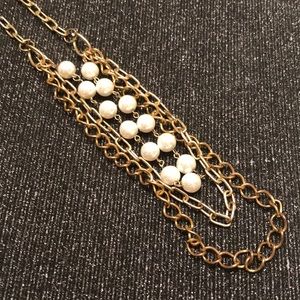 Pearls Chains Modern Necklace
